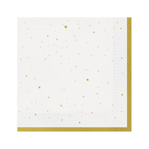 Picture of CELEBRATE GOLD PAPER NAPKINS 33X33CM - 20 PACK
